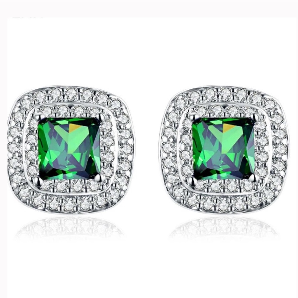 CZ Crystals Stud Earrings New